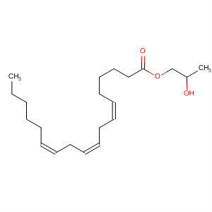 Chemical structure of 6,9,12-Octadecatrienoic acid, 2-hydroxy-1,3-propanediyl ester,(6Z,6'Z,9Z,9'Z,12Z,12'Z)-