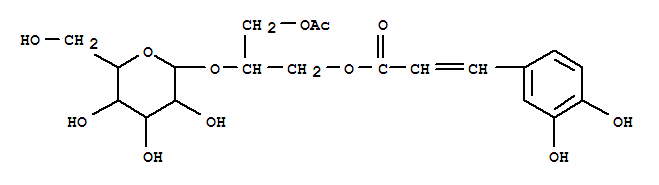 Structure of b-D-Glucopyranoside,2-(acetyloxy)-1-[[[3-(3,4-dihydroxyphenyl)-1-oxo-2-propenyl]oxy]methyl]ethyl,[S-(E)]-