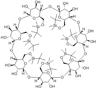 Structure of HEPTAKIS-6-(DIMETHYL-TERT-BUTYLSILYL)-BETA-CYCLODEXTRIN