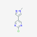 Structure of 2-chloro-5-(1-methyl-1H-pyrazol-4-yl)pyrimidine