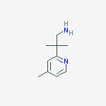 2-Methyl-2-(4-methylpyridin-2-yl)propan-1-amine结构式