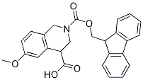 2-(((9H-Fluoren-9-yl)methoxy)carbonyl)-6-methoxy-1,2,3,4-tetrahydroisoquinoline-4-carboxylic acid结构式