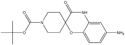 Structure of Tert-butyl 6-amino-3-oxo-3,4-dihydrospiro[benzo[b][1,4]oxazine-2,4'-piperidine]-1'-carboxylate