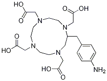 1,4,7,10-Tetraazacyclododecane-1,4,7,10-tetraacetic acid,2-[(4-aminophenyl)methyl]-结构式