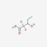 2,2-Difluoro-3-hydroxypentanoic acid结构式