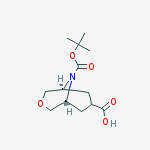 Structure of 9-[(2-methylpropan-2-yl)oxycarbonyl]-3-oxa-9-azabicyclo[3.3.1]nonane-7-carboxylic Acid