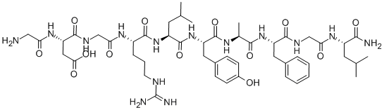 Structure of H-ALA-TYR-SER-TYR-VAL-SER-GLU-TYR-LYS-ARG-LEU-PRO-VAL-TYR-ASN-PHE-GLY-LEU-NH2