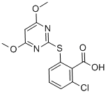 Structure of 2-Chloro-6-[(4,6-dimethoxy-2-pyrimidinyl)thio]benzoic acid