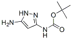 Structure of Carbamic acid,N-(5-amino-1H-pyrazol-3-yl)-, 1,1-dimethylethyl ester