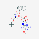 Structure of N-(2'-C-Methyl-6-O-Methyl-P-1-naphthalenyl-5'-guanylyl)-L-alanine 2,2-diMethylpropyl ester