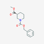 1-o-benzyl 3-o-methyl (3r)-piperidine-1,3-dicarboxylate结构式