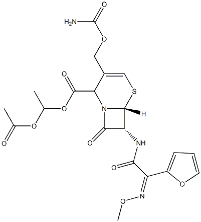 Structure of Δ2-Cefuroxime Axetil