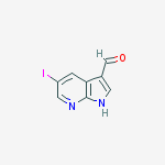5-iodo-1h-pyrrolo[2,3-b]pyridine-3-carbaldehyde结构式