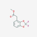 Methyl 2-(2,2-difluoro-1,3-benzodioxol-4-yl)acetate结构式