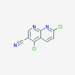 4,7-dichloro-1,8-naphthyridine-3-carbonitrile结构式