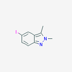 Structure of 5-iodo-2,3-dimethylindazole
