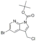 Structure of tert-Butyl 5-broMo-3-(chloroMethyl)pyrrolo[2,3-b]pyridin-1-carboxylate