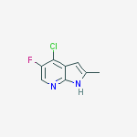 4-chloro-5-fluoro-2-methyl-1H-Pyrrolo[2,3-b]pyridine结构式