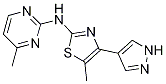 2-PyriMidinaMine,4-Methyl-N-[5-Methyl-4-(1H-pyrazol-4-yl)-2-thiazolyl]-结构式