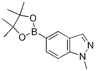 Structure of 1-methyl-5-(tetramethyl-1,3,2-dioxaborolan-2-yl)-1H-indazole