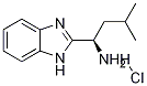 (R)-1-(1H-苯并咪唑-2-基)-3-甲基丁胺盐酸盐结构式