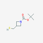 1-Boc-3-(mercaptomethyl)-azetidine结构式