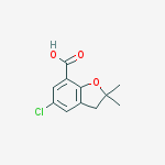 Structure of 5-Chloro-2,2-dimethyl-2,3-dihydrobenzofuran-7-carboxylic acid