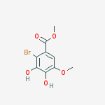 Structure of Benzoic acid, 2-bromo-3,4-dihydroxy-5-methoxy-, methyl ester