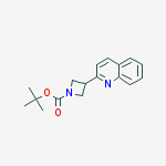 Structure of tert-butyl 3-(quinolin-2-yl)azetidine-1-carboxylate