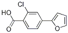 Structure of 2-Chloro-4-(furan-2-yl)benzoic acid