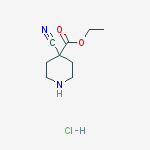 Structure of ethyl 4-cyanopiperidine-4-carboxylate hcl