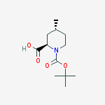 Structure of (+/-)-TRANS-N-BOC-4-METHYL-PIPECOLINIC ACID