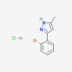 3-(2-bromophenyl)-5-methyl-1H-pyrazole hydrochloride结构式