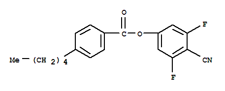 Structure of 4-CYANO-3,5-DIFLUOROPHENYL 4-PENTYL-BENZOATE