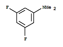Structure of BENZENAMINE, 3,5-DIFLUORO-N,N-DIMETHYL-