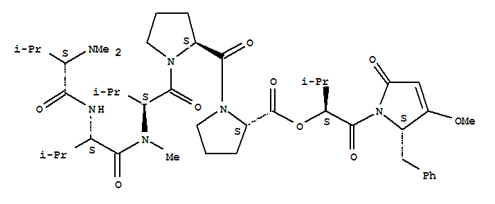 Structure of DOLASTATIN 15