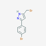 Structure of 5-(bromomethyl)-3-(4-bromophenyl)-1H-pyrazole