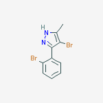 Structure of 4-bromo-3-(2-bromophenyl)-5-methyl-1H-pyrazole