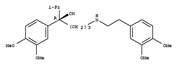 Structure of (aR)-a-[3-[[2-(3,4-Dimethoxyphenyl)ethyl]amino]propyl]-3,4-dimethoxy-a-(1-methylethyl)-benzeneacetonitrile Hydrochloride