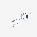 Structure of 5-bromo-2-(5-methyl-1H-pyrazol-3-yl)pyridine