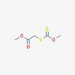 Structure of Acetic acid, [(methoxythioxomethyl)thio]-, methyl ester