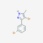 Structure of 4-bromo-3-(3-bromophenyl)-5-methyl-1H-pyrazole