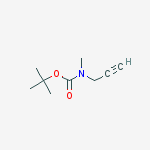 Structure of Carbamic acid, methyl-2-propynyl-, 1,1-dimethylethyl ester