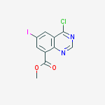 Structure of methyl 4-chloro-6-iodoquinazoline-8-carboxylate