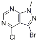 Chemical structure of 3-Bromo-4-chloro-1-methyl-1H-pyrazolo[3,4-d]pyrimidine