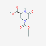 Structure of (R)-4-(tert-Butoxycarbonyl)-6-oxopiperazine-2-carboxylic acid
