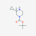Tert-butyl (3r)-3-cyclopropylpiperazine-1-carboxylate结构式