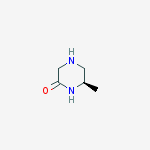 Structure of 2-Piperazinone, 6-methyl-, (6R)-
