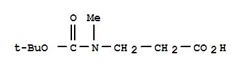 Structure of 3-(Methylamino)propanoic acid, N-BOC protected