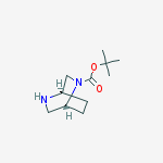 (1R,4R)-2,5-Diazabicyclo[2.2.2]octane-2-carboxylic acid 1,1-dimethylethyl ester结构式